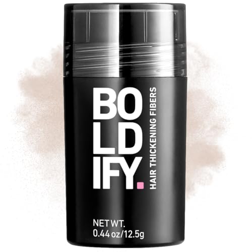 BOLDIFY Hair Fibers (12.5g) Fill In Fine and Thinning Hair for an Instantly Thicker & Fuller Look - Best Value & Superior Formula -14 Shades for Women & Men - Light Blonde von Boldify