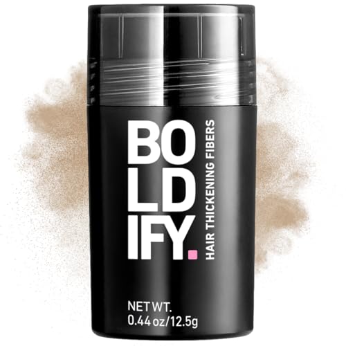 BOLDIFY Hair Fibers (12.5g) Fill In Fine and Thinning Hair for an Instantly Thicker & Fuller Look - Best Value & Superior Formula -14 Shades for Women & Men - Medium Blonde von Boldify