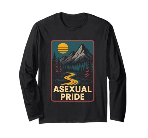 Ace Pride Asexual Flag Herren Lowkey LGBTQ+ Unisex Langarmshirt von Boldly Queer - Expressive Pride Apparel for All