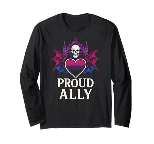 Bi Pride Proud Ally Retro Damen LGBTQ+ Sichtbarkeit Langarmshirt Bi Pride Proud Ally Retro Damen LGBTQ+ Sichtbarkeit Langarmshirt von Boldly Queer - Expressive Pride Apparel for All
