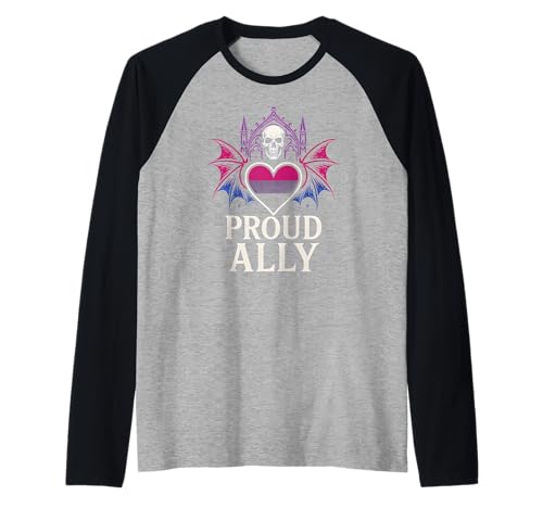 Bi Pride Proud Ally Retro Damen LGBTQ+ Sichtbarkeit Raglan Bi Pride Proud Ally Retro Damen LGBTQ+ Sichtbarkeit Raglan von Boldly Queer - Expressive Pride Apparel for All