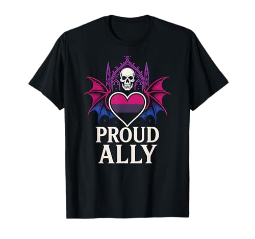 Bi Pride Proud Ally Retro Damen LGBTQ+ Sichtbarkeit T-Shirt Bi Pride Proud Ally Retro Damen LGBTQ+ Sichtbarkeit T-Shirt von Boldly Queer - Expressive Pride Apparel for All