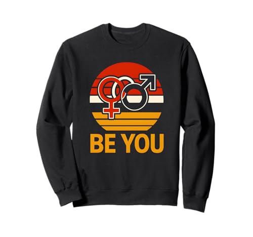Bisexual Pride Be You Modern Damen Pride Flagge Sweatshirt Bisexual Pride Be You Modern Damen Pride Flagge Sweatshirt von Boldly Queer - Expressive Pride Apparel for All