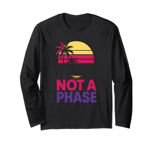 Bisexual Pride Not a Phase Retro Herren Bi Flag LGBTQ+ Langarmshirt von Boldly Queer - Expressive Pride Apparel for All