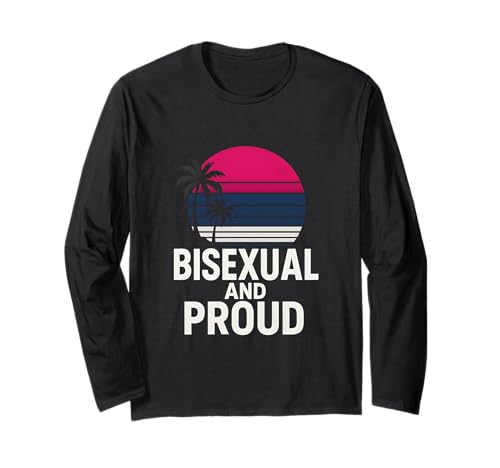 Bisexual Pride Pink Lila Blau Damen Sichtbarkeit Langarmshirt Bisexual Pride Pink Lila Blau Damen Sichtbarkeit Langarmshirt von Boldly Queer - Expressive Pride Apparel for All