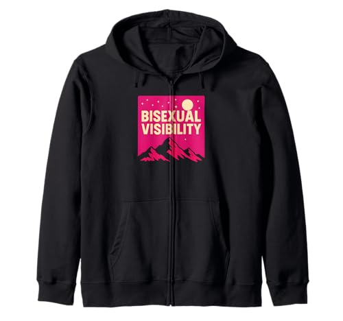 Bisexual Pride Visibility Retro Damen Bi-Flagge LGBTQ+ Kapuzenjacke von Boldly Queer - Expressive Pride Apparel for All