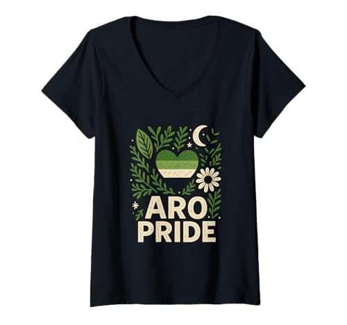 Damen Aro Pride Vintage Unisex Love Required T-Shirt mit V-Ausschnitt Damen Aro Pride Vintage Unisex Love Required T-Shirt mit V-Ausschnitt von Boldly Queer - Expressive Pride Apparel for All