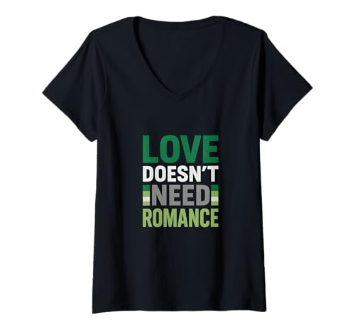 Damen Aromantic Love Need Pride Retro-Unisex LGBTQ+ T-Shirt mit V-Ausschnitt Damen Aromantic Love Need Pride Retro-Unisex LGBTQ+ T-Shirt mit V-Ausschnitt von Boldly Queer - Expressive Pride Apparel for All