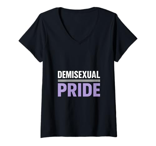 Damen Demisexual Pride Emotional Bond Bekleidung T-Shirt mit V-Ausschnitt Damen Demisexual Pride Emotional Bond Bekleidung T-Shirt mit V-Ausschnitt von Boldly Queer - Expressive Pride Apparel for All