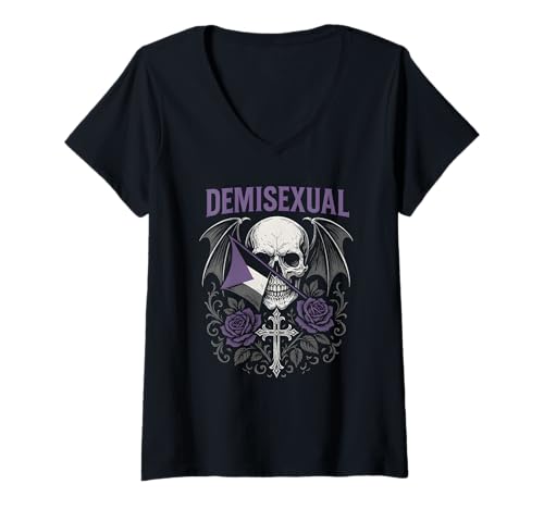 Damen Demisexual Pride Emotional Bond Bekleidung T-Shirt mit V-Ausschnitt Damen Demisexual Pride Emotional Bond Bekleidung T-Shirt mit V-Ausschnitt von Boldly Queer - Expressive Pride Apparel for All