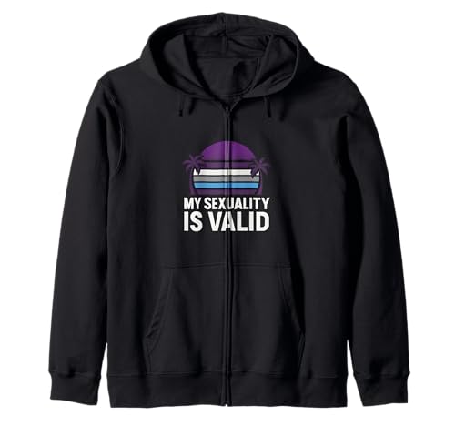 Demisexual Pride My Sexuality Is Valid Retro Damen Semi-Pr Kapuzenjacke Demisexual Pride My Sexuality Is Valid Retro Damen Semi-Pr Kapuzenjacke von Boldly Queer - Expressive Pride Apparel for All