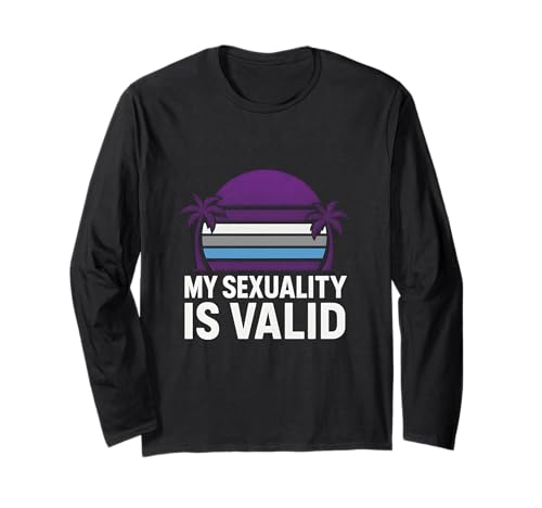 Demisexual Pride My Sexuality Is Valid Retro Damen Semi-Pr Langarmshirt Demisexual Pride My Sexuality Is Valid Retro Damen Semi-Pr Langarmshirt von Boldly Queer - Expressive Pride Apparel for All