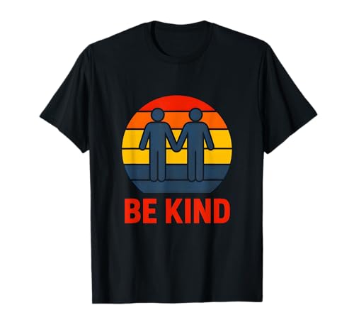 Gay Pride Month Be Kind Retro Sonnenuntergang Cute Love is Love T-Shirt Gay Pride Month Be Kind Retro Sonnenuntergang Cute Love is Love T-Shirt von Boldly Queer - Expressive Pride Apparel for All