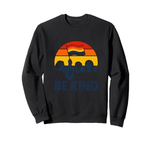 Gay Pride Sei nett Retro-Frauen Liebe ist Liebe Sweatshirt von Boldly Queer - Expressive Pride Apparel for All
