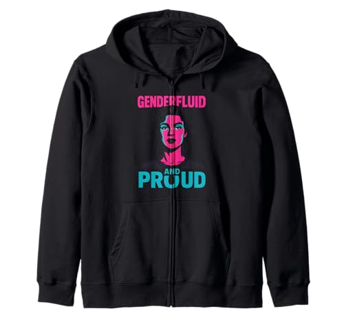 Genderfluid Pride Vintage Fluid für Damen Gender LGBTQ+ Kapuzenjacke Genderfluid Pride Vintage Fluid für Damen Gender LGBTQ+ Kapuzenjacke von Boldly Queer - Expressive Pride Apparel for All