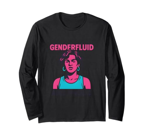 Genderfluid Pride Vintage Fluid für Damen Gender LGBTQ+ Langarmshirt Genderfluid Pride Vintage Fluid für Damen Gender LGBTQ+ Langarmshirt von Boldly Queer - Expressive Pride Apparel for All