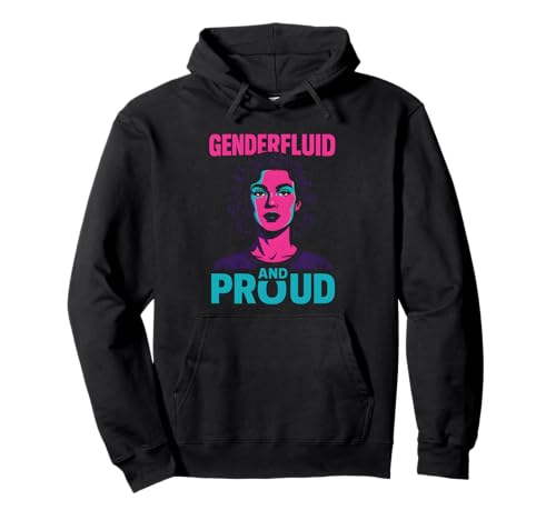 Genderfluid Pride Vintage Fluid für Damen Gender LGBTQ+ Pullover Hoodie Genderfluid Pride Vintage Fluid für Damen Gender LGBTQ+ Pullover Hoodie von Boldly Queer - Expressive Pride Apparel for All