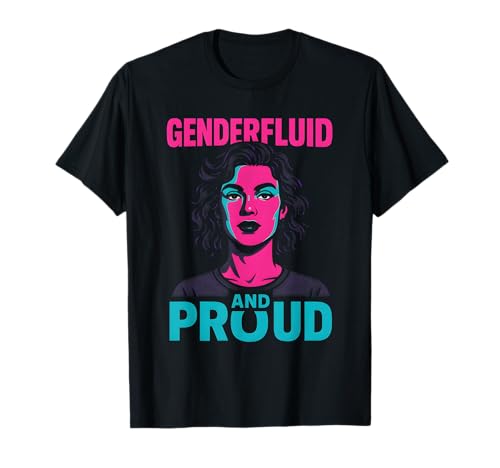 Genderfluid Pride Vintage Fluid für Damen Gender LGBTQ+ T-Shirt Genderfluid Pride Vintage Fluid für Damen Gender LGBTQ+ T-Shirt von Boldly Queer - Expressive Pride Apparel for All