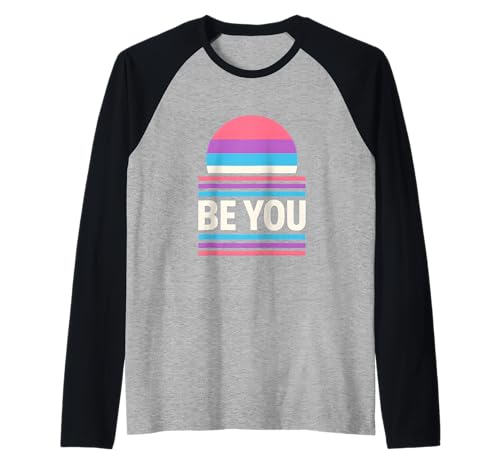 Genderqueer Pride Be You Retro Damen Lavendel LGBTQ+ Raglan Genderqueer Pride Be You Retro Damen Lavendel LGBTQ+ Raglan von Boldly Queer - Expressive Pride Apparel for All