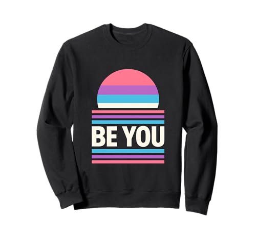 Genderqueer Pride Be You Retro Damen Lavendel LGBTQ+ Sweatshirt Genderqueer Pride Be You Retro Damen Lavendel LGBTQ+ Sweatshirt von Boldly Queer - Expressive Pride Apparel for All