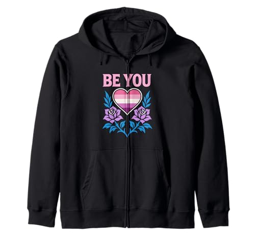 Lesbian Pride Be You Retro-Frauen lieben LGBTQ+ Kapuzenjacke Lesbian Pride Be You Retro-Frauen lieben LGBTQ+ Kapuzenjacke von Boldly Queer - Expressive Pride Apparel for All