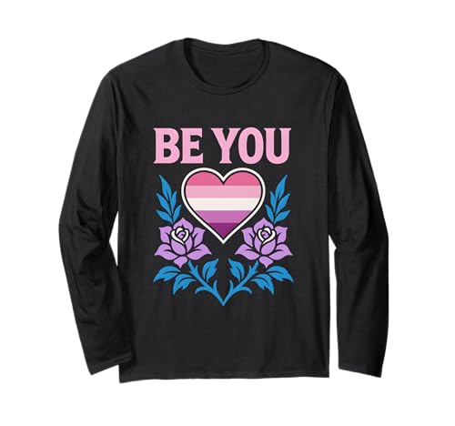 Lesbian Pride Be You Retro-Frauen lieben LGBTQ+ Langarmshirt Lesbian Pride Be You Retro-Frauen lieben LGBTQ+ Langarmshirt von Boldly Queer - Expressive Pride Apparel for All