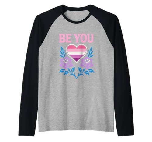 Lesbian Pride Be You Retro-Frauen lieben LGBTQ+ Raglan Lesbian Pride Be You Retro-Frauen lieben LGBTQ+ Raglan von Boldly Queer - Expressive Pride Apparel for All