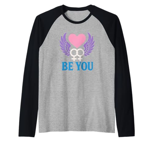 Lesbian Pride Be You Retro-Frauen lieben LGBTQ+ Raglan Lesbian Pride Be You Retro-Frauen lieben LGBTQ+ Raglan von Boldly Queer - Expressive Pride Apparel for All