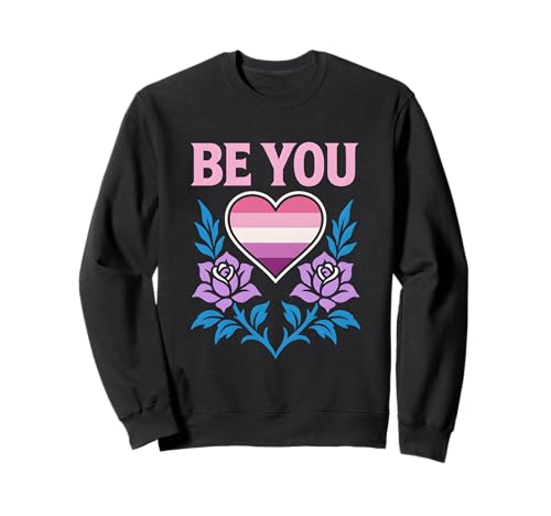 Lesbian Pride Be You Retro-Frauen lieben LGBTQ+ Sweatshirt von Boldly Queer - Expressive Pride Apparel for All