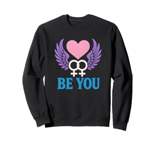 Lesbian Pride Be You Retro-Frauen lieben LGBTQ+ Sweatshirt Lesbian Pride Be You Retro-Frauen lieben LGBTQ+ Sweatshirt von Boldly Queer - Expressive Pride Apparel for All