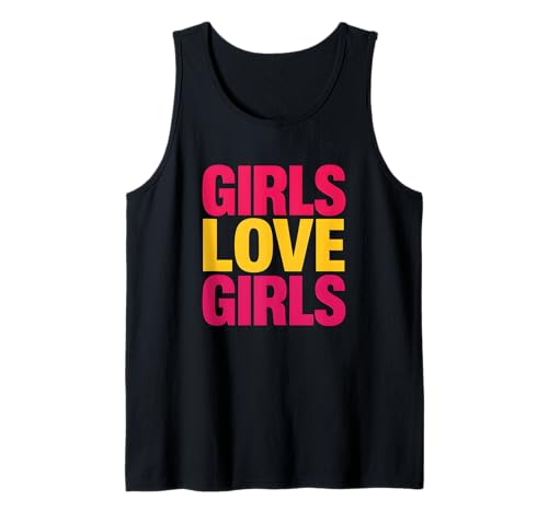 Lesbian Pride Girls lieben Frauen im Retro-LGBTQ+ Tank Top Lesbian Pride Girls lieben Frauen im Retro-LGBTQ+ Tank Top von Boldly Queer - Expressive Pride Apparel for All