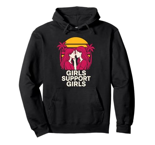 Lesbian Pride Girls unterstützen Mädchen Sapphic Retro LGBTQ+ Pullover Hoodie Lesbian Pride Girls unterstützen Mädchen Sapphic Retro LGBTQ+ Pullover Hoodie von Boldly Queer - Expressive Pride Apparel for All