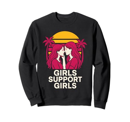 Lesbian Pride Girls unterstützen Mädchen Sapphic Retro LGBTQ+ Sweatshirt Lesbian Pride Girls unterstützen Mädchen Sapphic Retro LGBTQ+ Sweatshirt von Boldly Queer - Expressive Pride Apparel for All