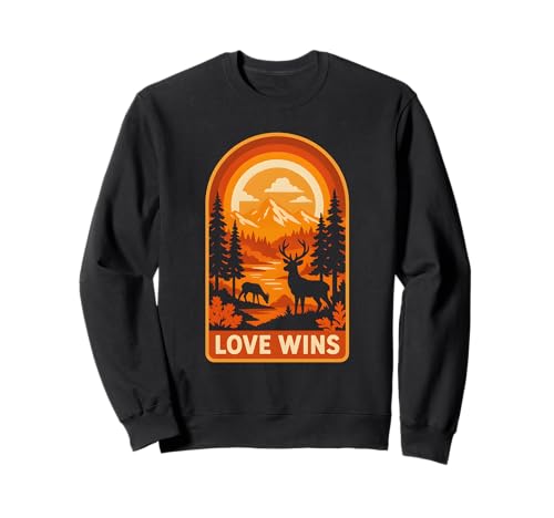 Lesbian Pride Month Love Wins Retro Damen LGBTQ+ Sweatshirt Lesbian Pride Month Love Wins Retro Damen LGBTQ+ Sweatshirt von Boldly Queer - Expressive Pride Apparel for All
