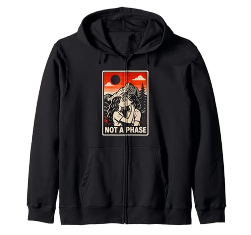 Lesbian Pride Not a Phase Retro Damen Liebe Frauen LGBTQ+ Kapuzenjacke Lesbian Pride Not a Phase Retro Damen Liebe Frauen LGBTQ+ Kapuzenjacke von Boldly Queer - Expressive Pride Apparel for All