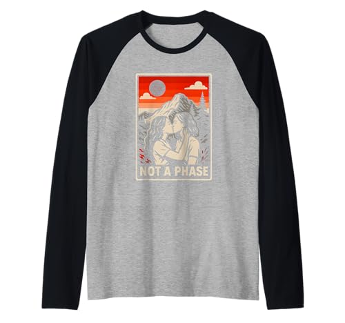 Lesbian Pride Not a Phase Retro Damen Liebe Frauen LGBTQ+ Raglan Lesbian Pride Not a Phase Retro Damen Liebe Frauen LGBTQ+ Raglan von Boldly Queer - Expressive Pride Apparel for All