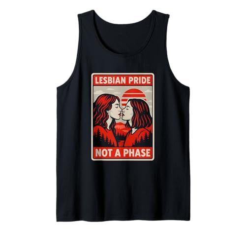 Lesbian Pride Not a Phase Retro Damen Liebe Frauen LGBTQ+ Tank Top Lesbian Pride Not a Phase Retro Damen Liebe Frauen LGBTQ+ Tank Top von Boldly Queer - Expressive Pride Apparel for All