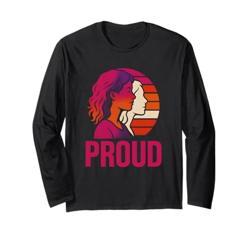 Lesbian Pride Stolze Vintage-Frauen lieben LGBTQ+ Langarmshirt Lesbian Pride Stolze Vintage-Frauen lieben LGBTQ+ Langarmshirt von Boldly Queer - Expressive Pride Apparel for All