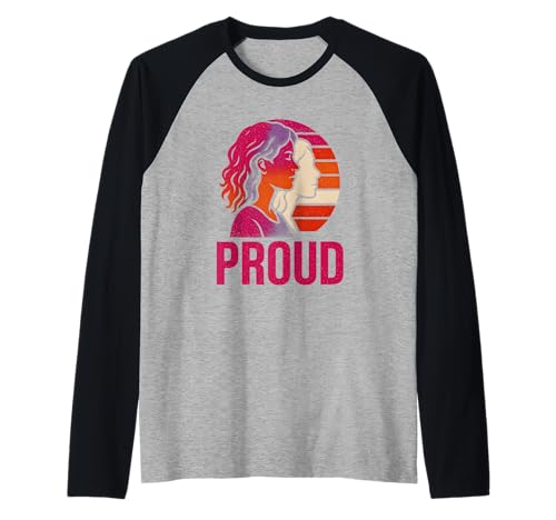 Lesbian Pride Stolze Vintage-Frauen lieben LGBTQ+ Raglan Lesbian Pride Stolze Vintage-Frauen lieben LGBTQ+ Raglan von Boldly Queer - Expressive Pride Apparel for All