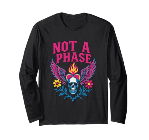 Pansexual Pride Not a Phase Retro Damen Herzen LGBTQ+ Langarmshirt Pansexual Pride Not a Phase Retro Damen Herzen LGBTQ+ Langarmshirt von Boldly Queer - Expressive Pride Apparel for All