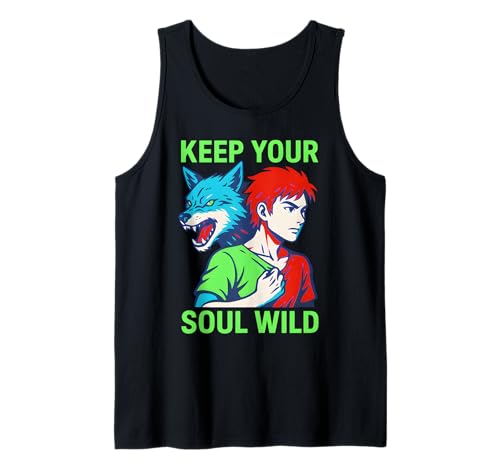 Therian Pride Keep Your Soul Wild Vintage Damen Wolf Tank Top Therian Pride Keep Your Soul Wild Vintage Damen Wolf Tank Top von Boldly Queer - Expressive Pride Apparel for All