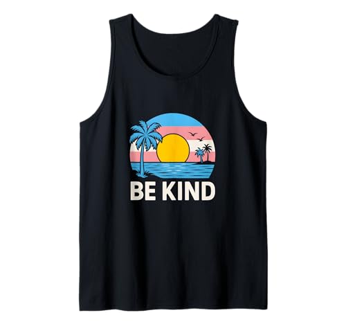 Transgender Pride Be Kind Retro Damen Trans Flagge Tank Top Transgender Pride Be Kind Retro Damen Trans Flagge Tank Top von Boldly Queer - Expressive Pride Apparel for All