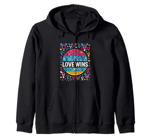 Transgender Pride Love Wins Retro Damen Unisex Trans Flagge Kapuzenjacke Transgender Pride Love Wins Retro Damen Unisex Trans Flagge Kapuzenjacke von Boldly Queer - Expressive Pride Apparel for All