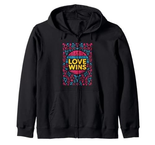 Transgender Pride Love Wins Retro Damen Unisex Trans Flagge Kapuzenjacke Transgender Pride Love Wins Retro Damen Unisex Trans Flagge Kapuzenjacke von Boldly Queer - Expressive Pride Apparel for All