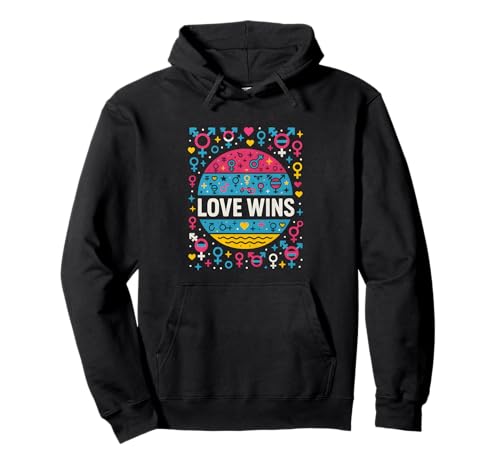 Transgender Pride Love Wins Retro Damen Unisex Trans Flagge Pullover Hoodie Transgender Pride Love Wins Retro Damen Unisex Trans Flagge Pullover Hoodie von Boldly Queer - Expressive Pride Apparel for All