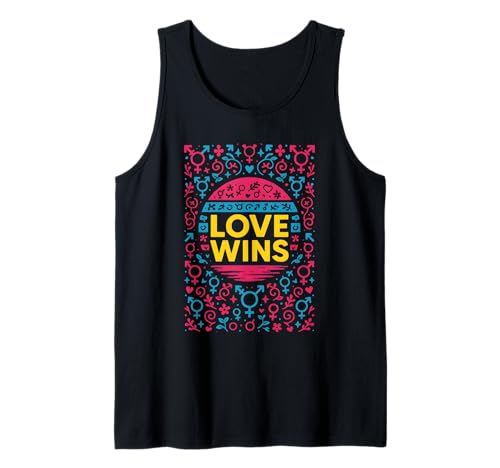 Transgender Pride Love Wins Retro Damen Unisex Trans Flagge Tank Top Transgender Pride Love Wins Retro Damen Unisex Trans Flagge Tank Top von Boldly Queer - Expressive Pride Apparel for All