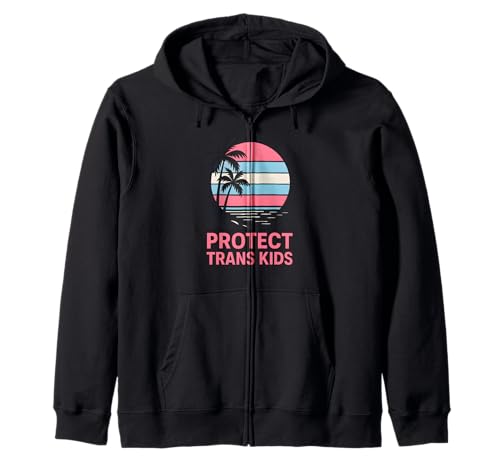 Transgender Pride Protect Trans Kids Retro LGBTQ+ Sichtbarkeit Kapuzenjacke Transgender Pride Protect Trans Kids Retro LGBTQ+ Sichtbarkeit Kapuzenjacke von Boldly Queer - Expressive Pride Apparel for All