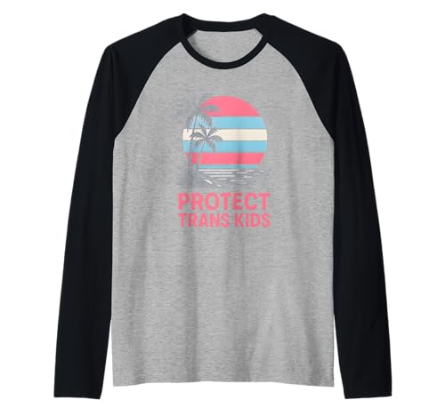 Transgender Pride Protect Trans Kids Retro LGBTQ+ Sichtbarkeit Raglan Transgender Pride Protect Trans Kids Retro LGBTQ+ Sichtbarkeit Raglan von Boldly Queer - Expressive Pride Apparel for All