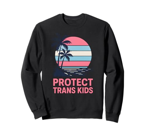 Transgender Pride Protect Trans Kids Retro LGBTQ+ Sichtbarkeit Sweatshirt von Boldly Queer - Expressive Pride Apparel for All