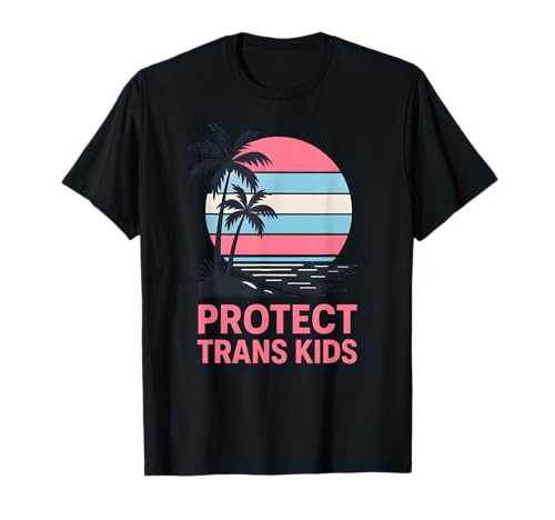 Transgender Pride Protect Trans Kids Retro LGBTQ+ Sichtbarkeit T-Shirt Transgender Pride Protect Trans Kids Retro LGBTQ+ Sichtbarkeit T-Shirt von Boldly Queer - Expressive Pride Apparel for All